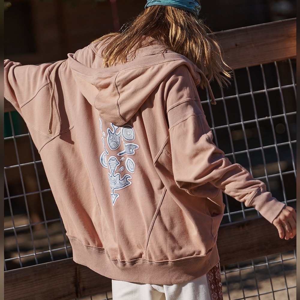 Free People Movement All Your Love Logo Hoodie L